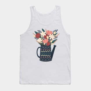 Flowers in Watering Can Tank Top